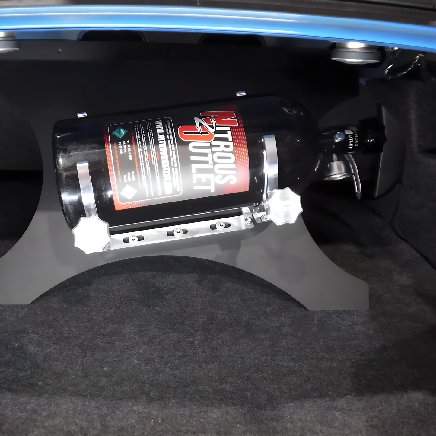2011-2014 Mustang Single Nitrous Bottle Mount Trunk Bracket