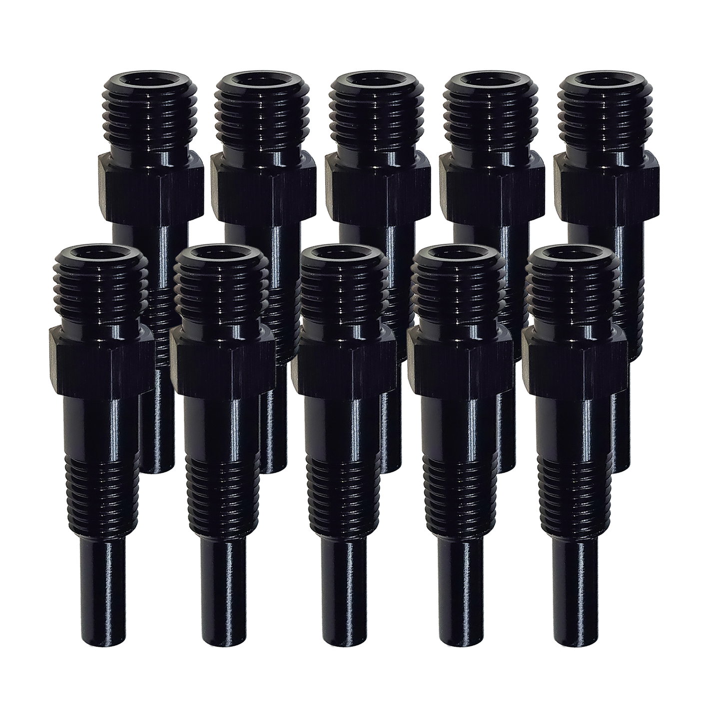 1/16" NPT Dry Nitrous Nozzle - Straight Discharge/Aluminum - 10 Pack