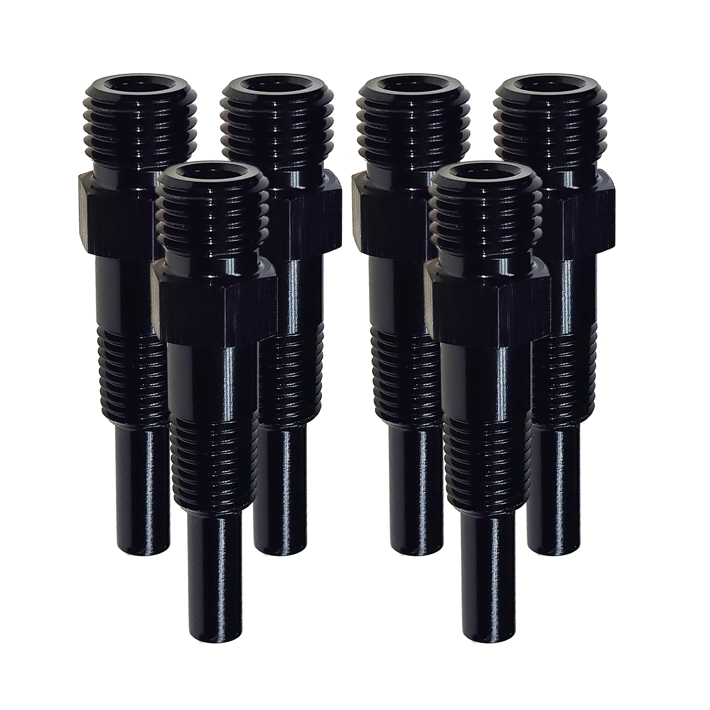1/16" NPT Dry Nitrous Nozzle - Straight Discharge/Aluminum - 6 Pack
