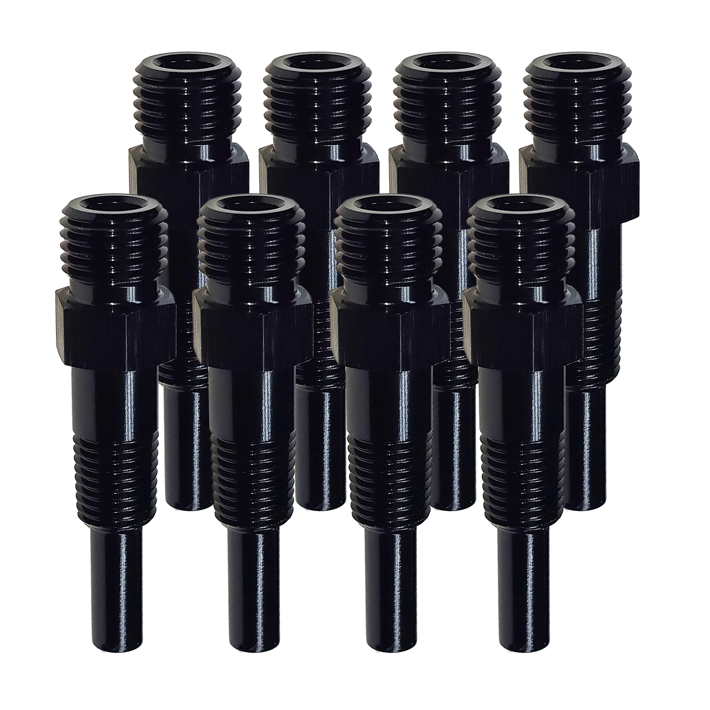 1/16" NPT Dry Nitrous Nozzle - Straight Discharge/Aluminum - 8 Pack
