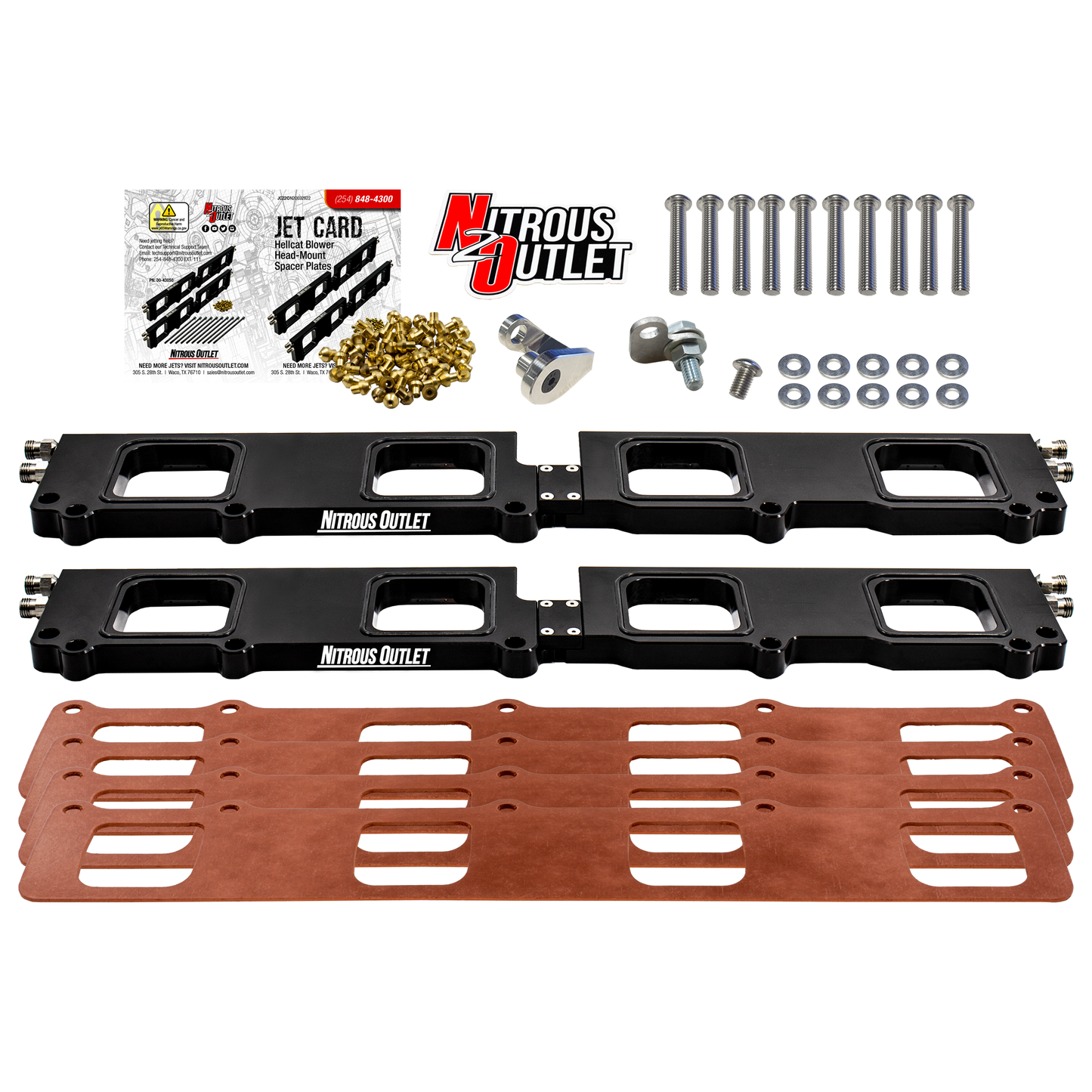 Dodge 2015-2023 6.2L Hemi Hellcat Challenger/Charger/Red Eye/Demon/2018-2021 Track Hawk Whipple 3.0 or 3.8 Blower Spacer Plate Conversion (130-400HP)
