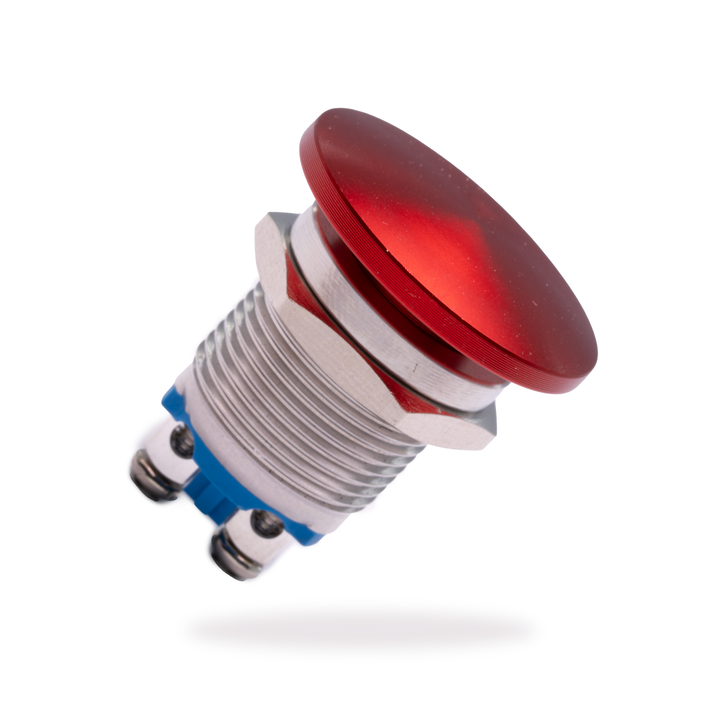 Momentary Mushroom Cap Push-Button - 23mm Red Cap/Screw Terminals