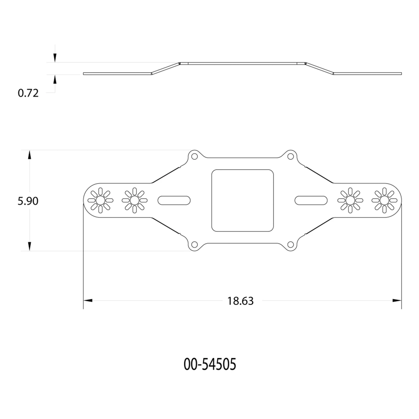 4150 Flange 4 Solenoid Center Mount Bracket
