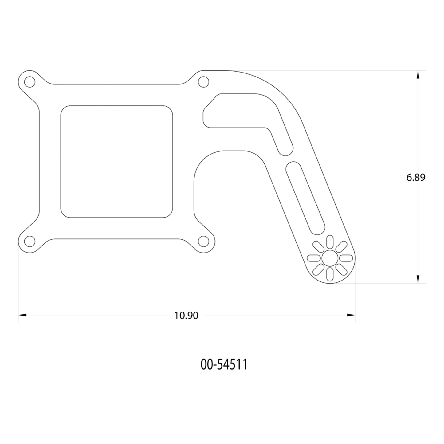 4150 Flange Boomerang 1 Solenoid Bracket
