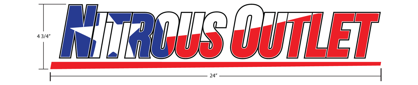 Nitrous Outlet Texas Flag Theme Windshield Decal