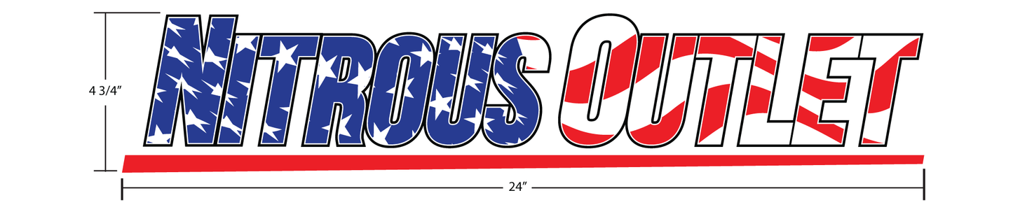 Nitrous Outlet American Flag Theme Windshield Decal