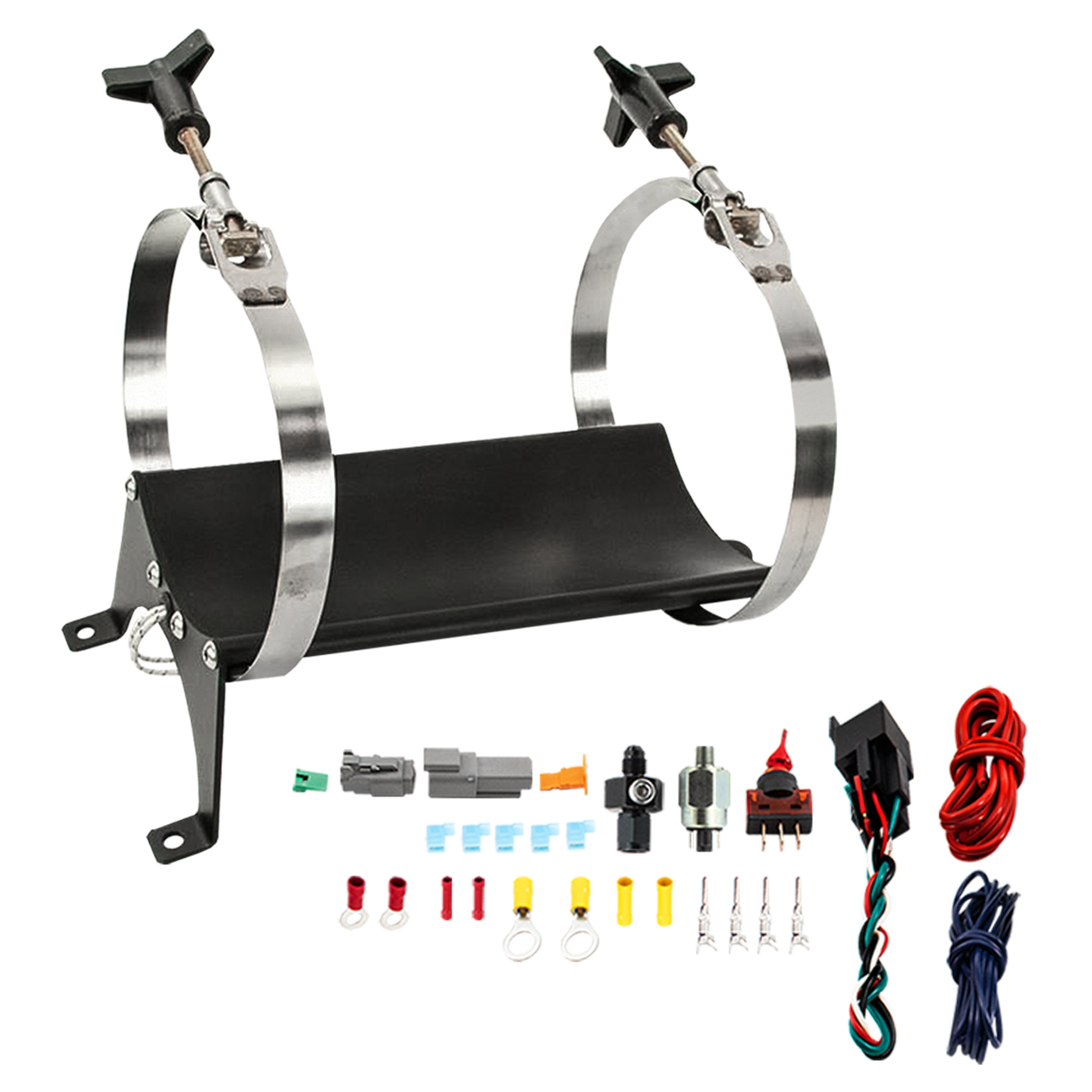 Heated 10lb/15lb Nitrous Bottle Bracket with Install Accessories