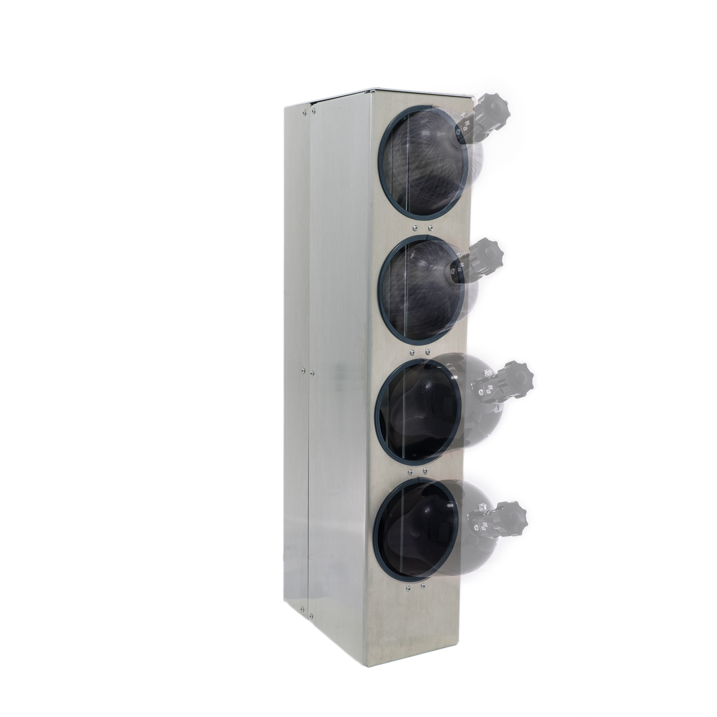 Nitrous Bottle Holder - Stacked - 4x 10lb 12lb or 15lb Bottles / Raw Finish