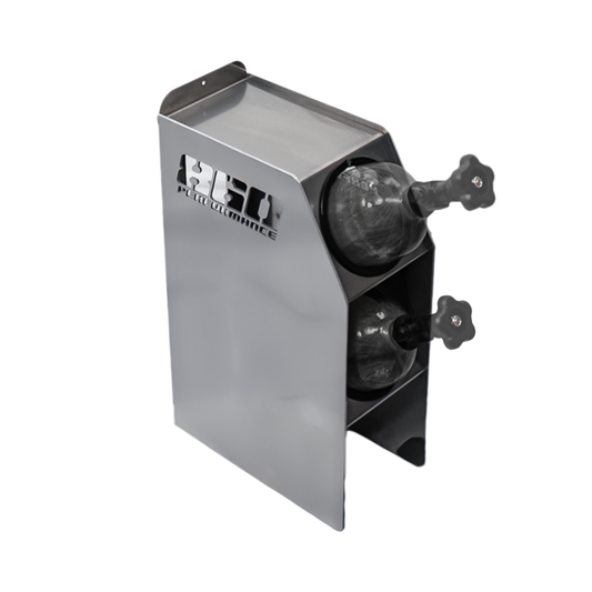 Metallic mechanical component with '860 Performance' branding on a white background