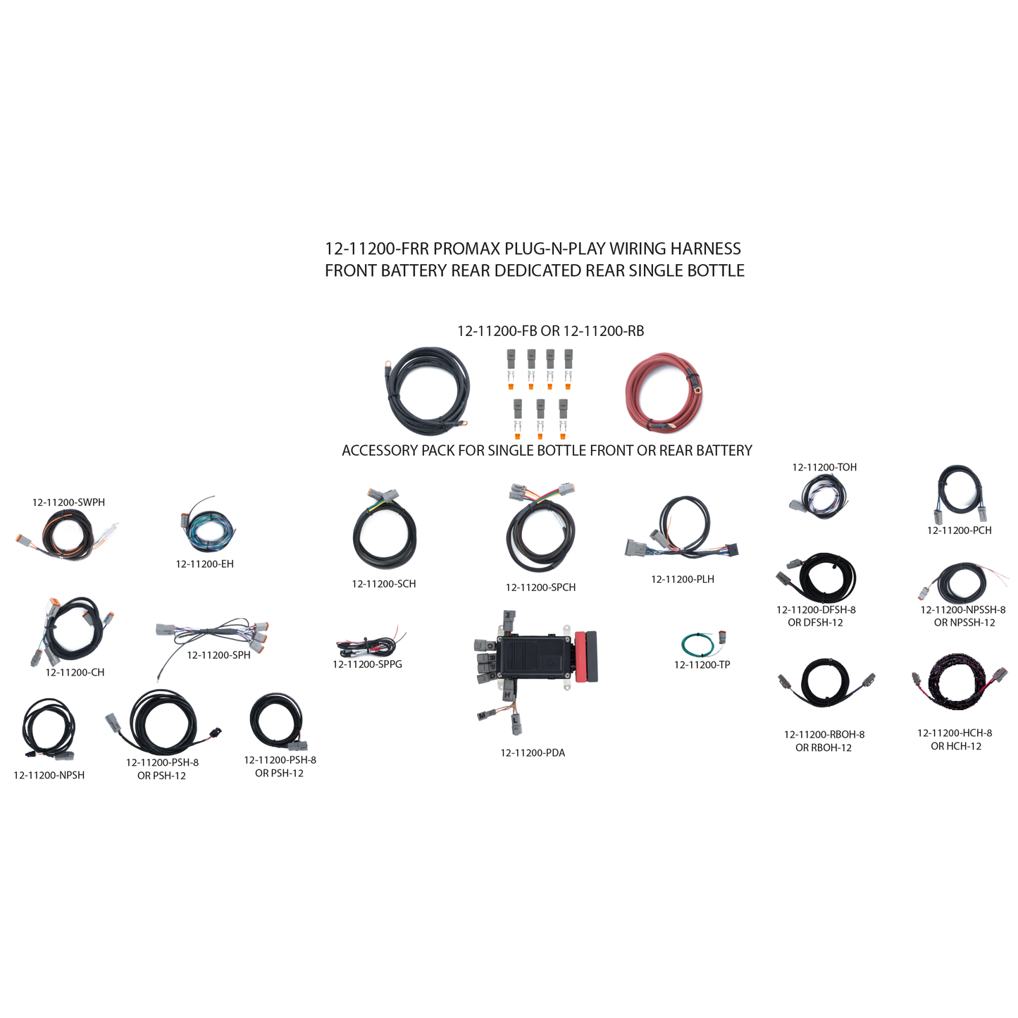 ProMax Plug-N-Play Wiring Harness - Battery Front – Dedicated Rear - Rear Bottle Location