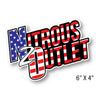 Nitrous Outlet American Flag Theme Contour Cut Decal