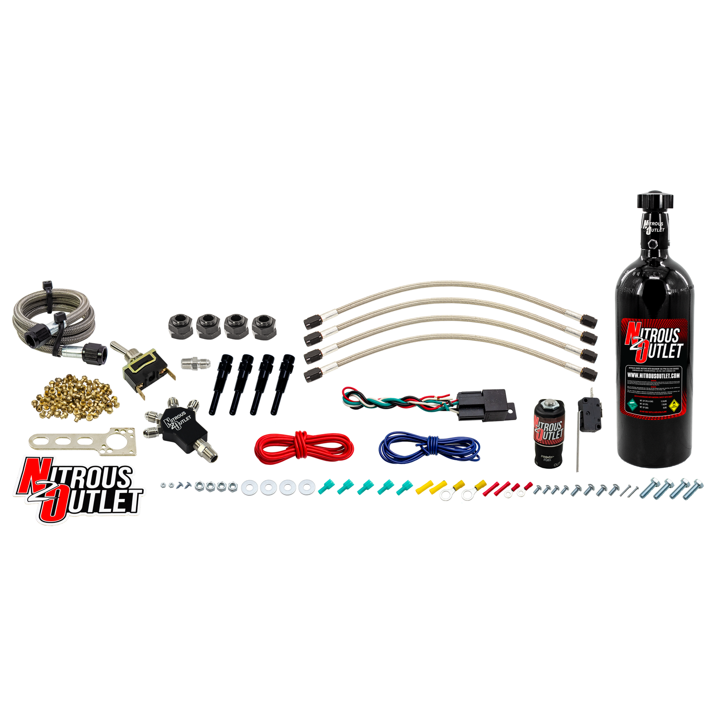 Powersports EFI Four Cylinder, Four Nozzle Dry Nitrous System