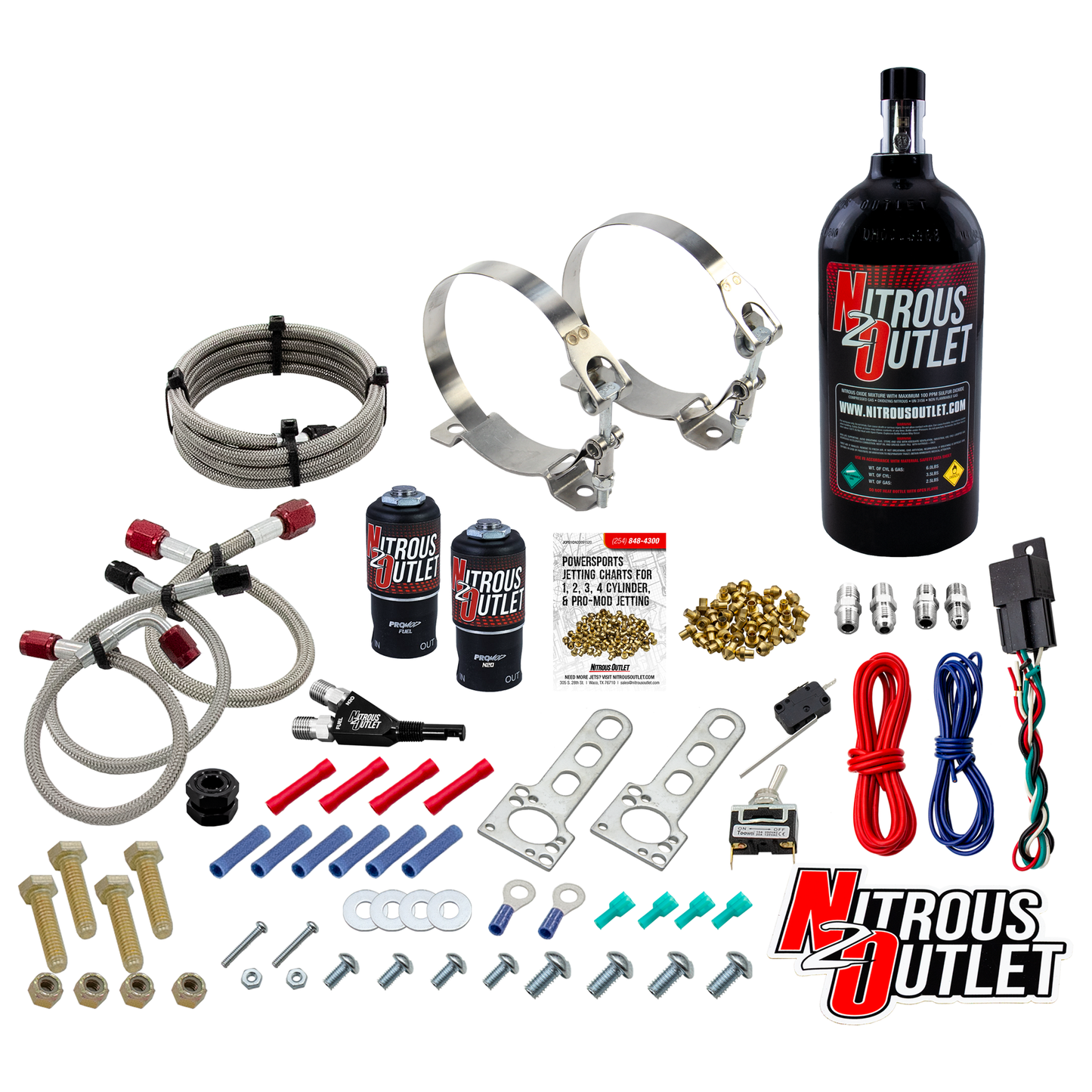 Nitrous Outlet Powersports SxS Single Cylinder Wet Nozzle System