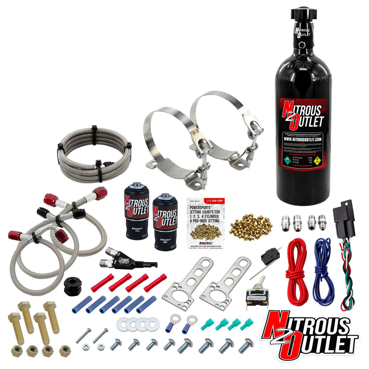 Nitrous Outlet Powersports SxS Single Cylinder Wet Nozzle System