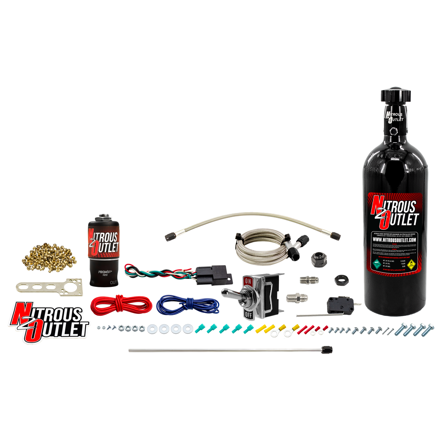 Powersports Single Discharge Hardline Dry Nitrous System
