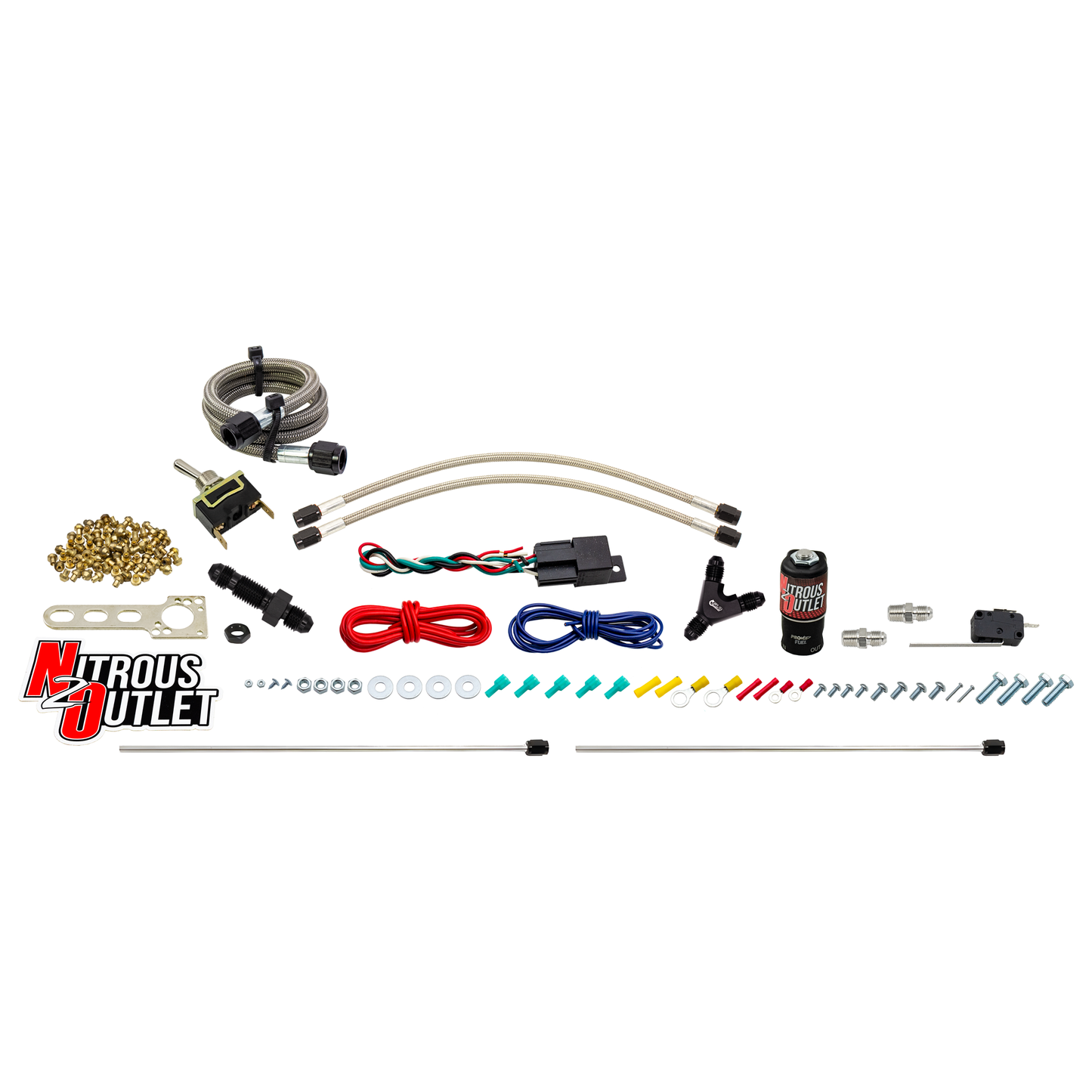 Powersports Twin Discharge Hardline Dry Nitrous System