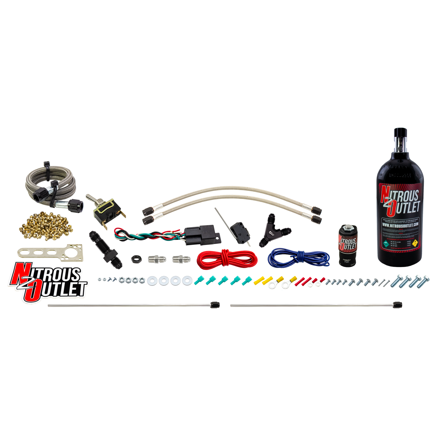 Powersports Twin Discharge Hardline Dry Nitrous System