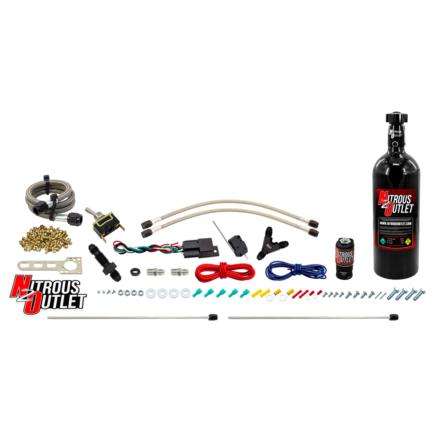Powersports Twin Discharge Hardline Dry Nitrous System