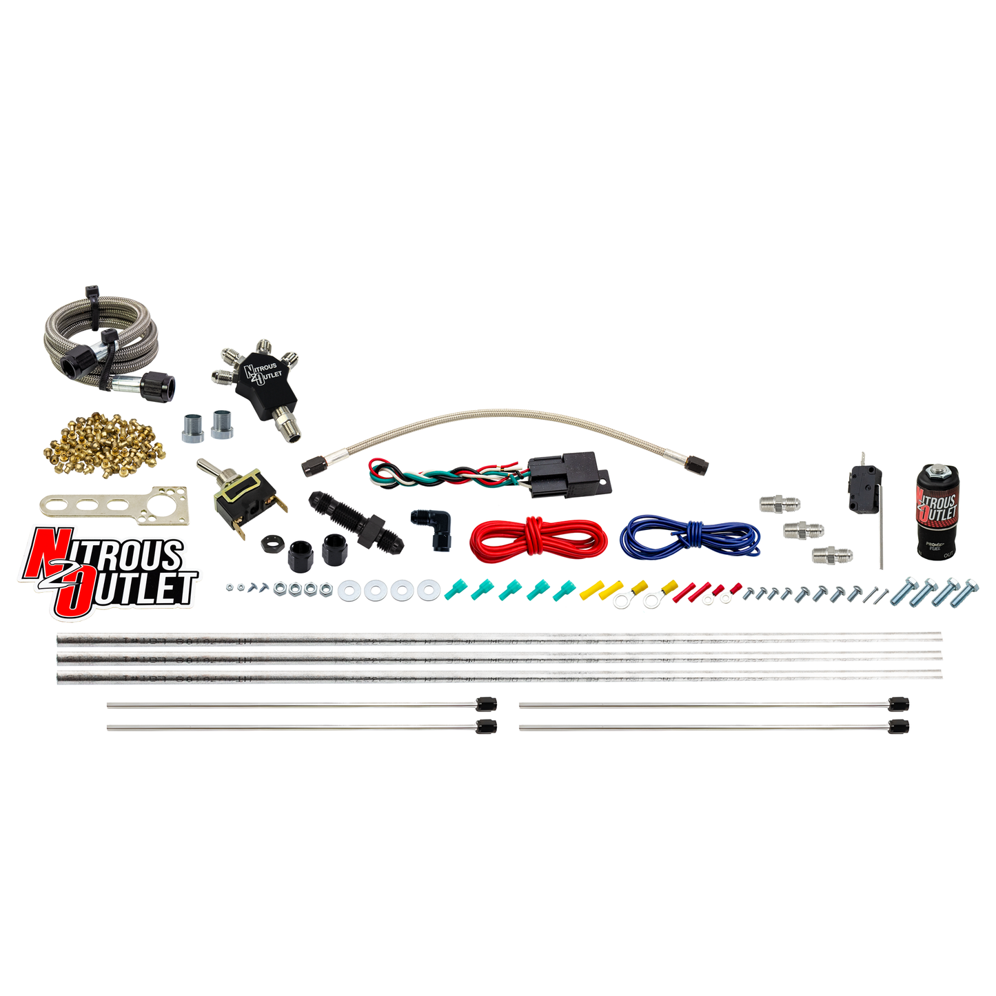 Powersports Quad Discharge Hardline Dry Nitrous System