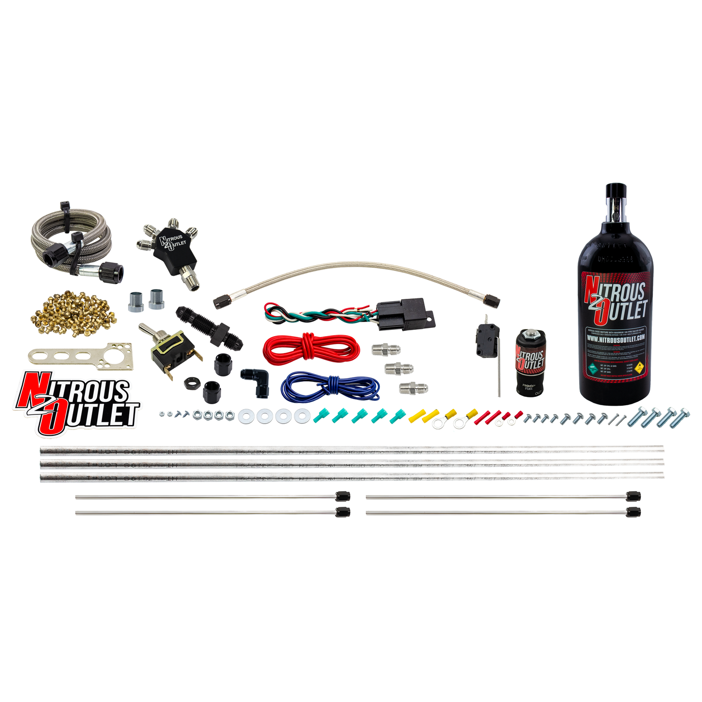 Powersports Quad Discharge Hardline Dry Nitrous System
