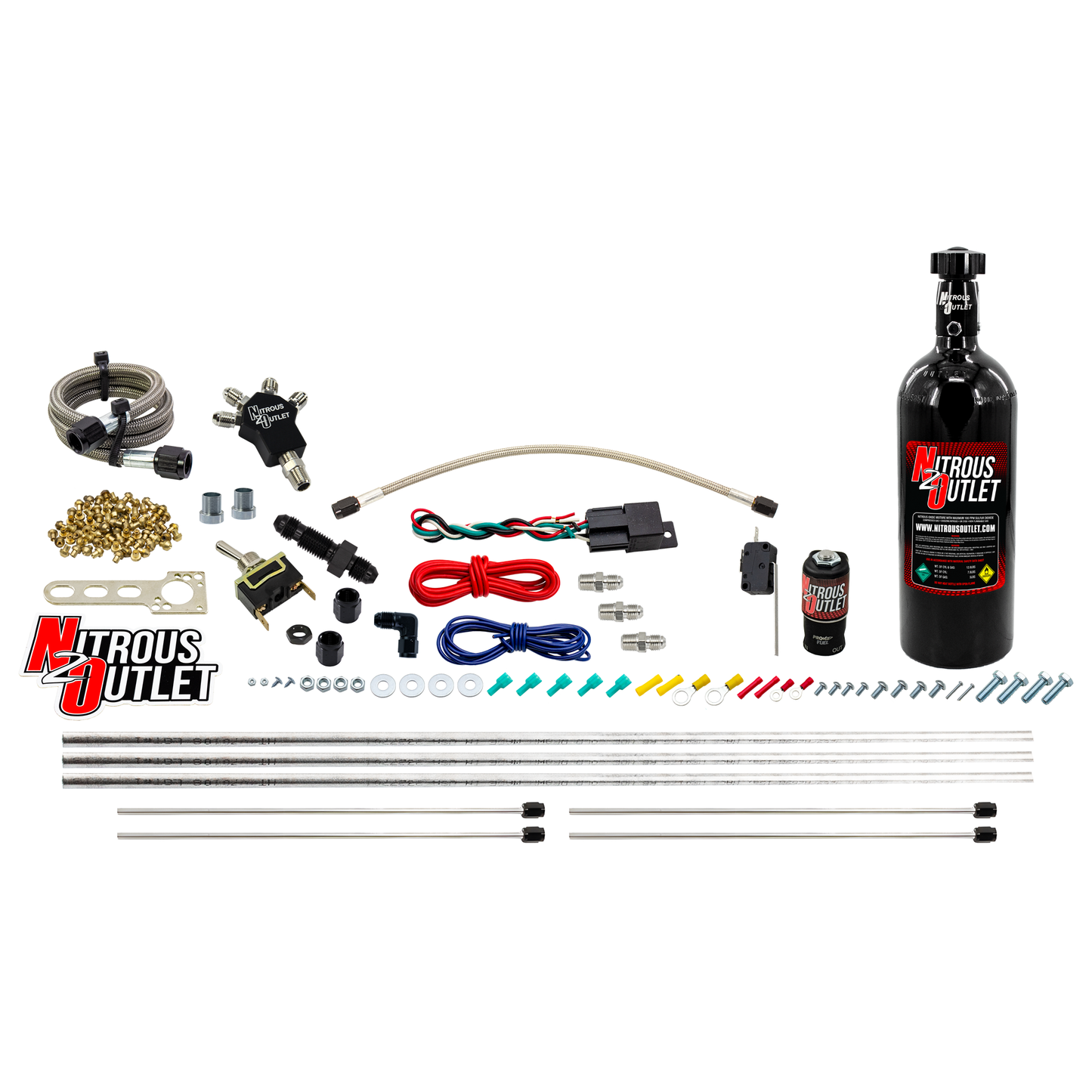 Powersports Quad Discharge Hardline Dry Nitrous System