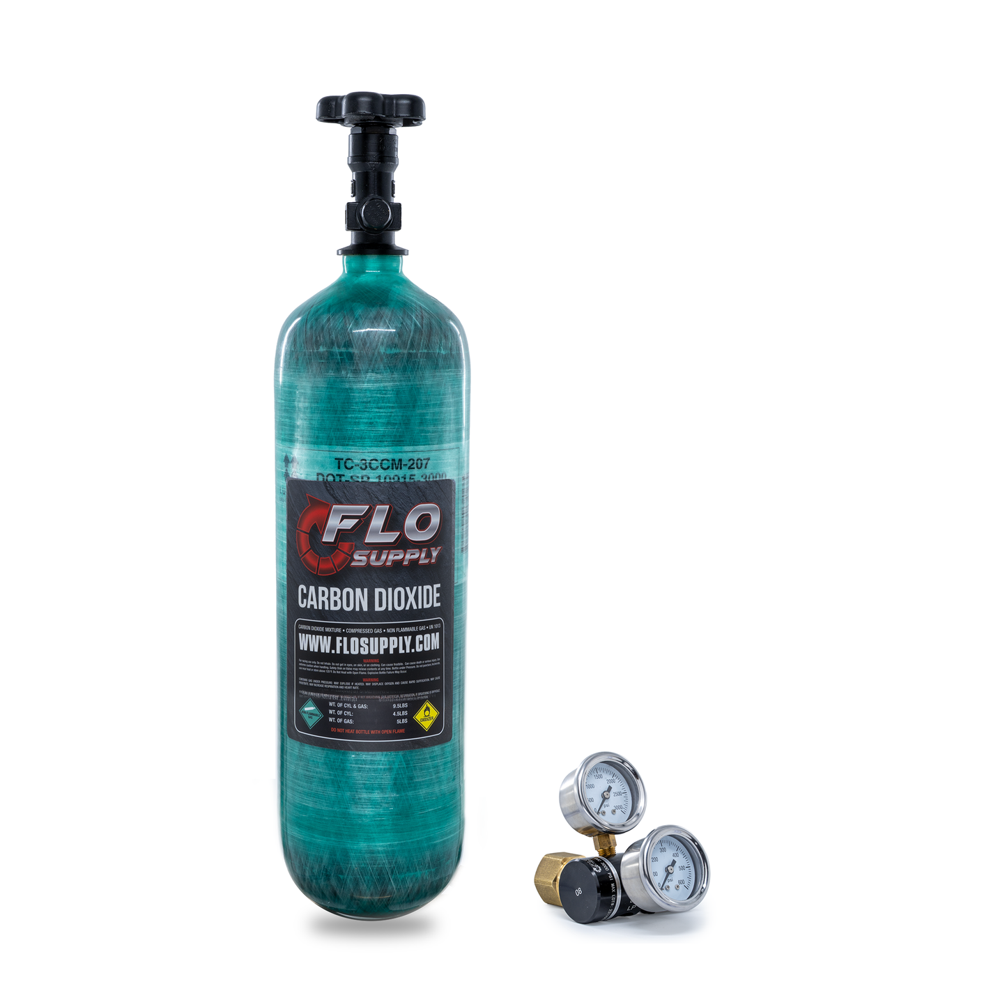 4.5lb Composite C02 Bottle & Regulator Bundle