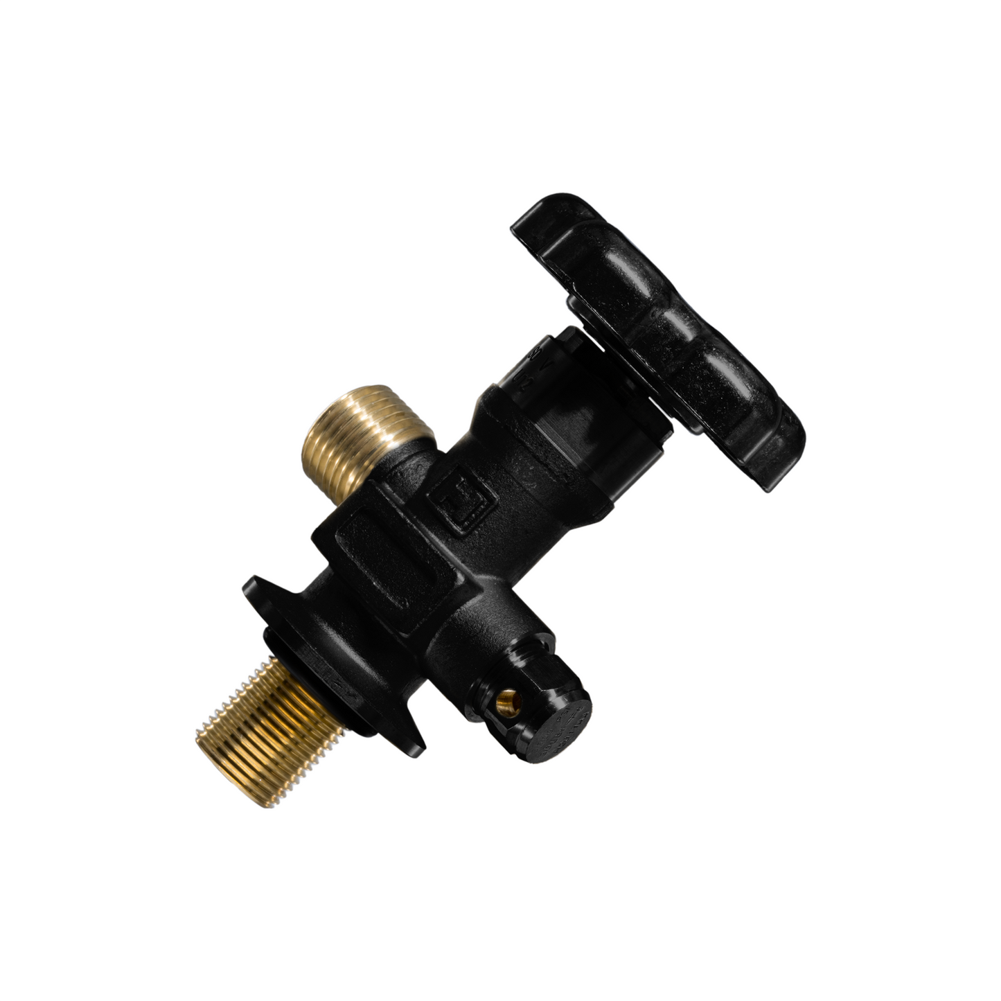 2.5lb Aluminum and 4.5lb Composite Black CO2 Bottle Valve - CGA 320 / 725-14 Nipple Thread / .750-16 Bottle Thread