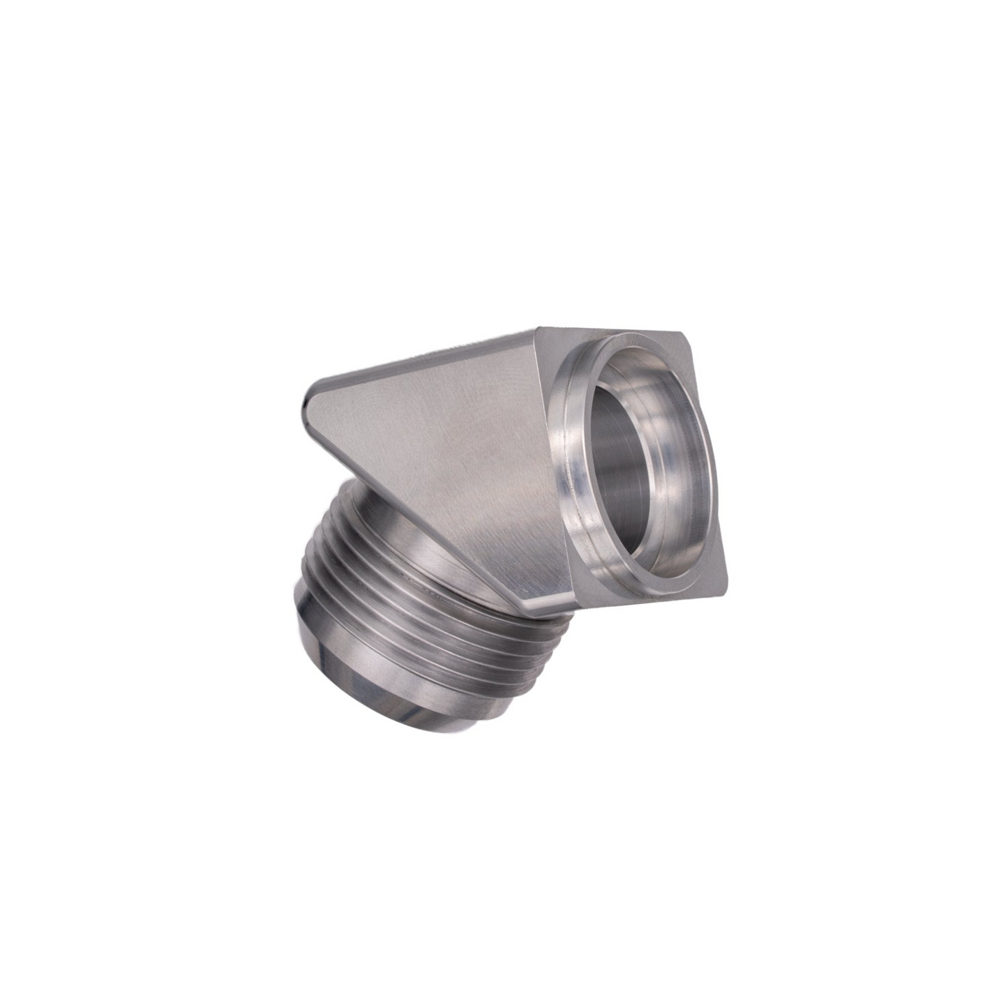 Metal fitting on a white background