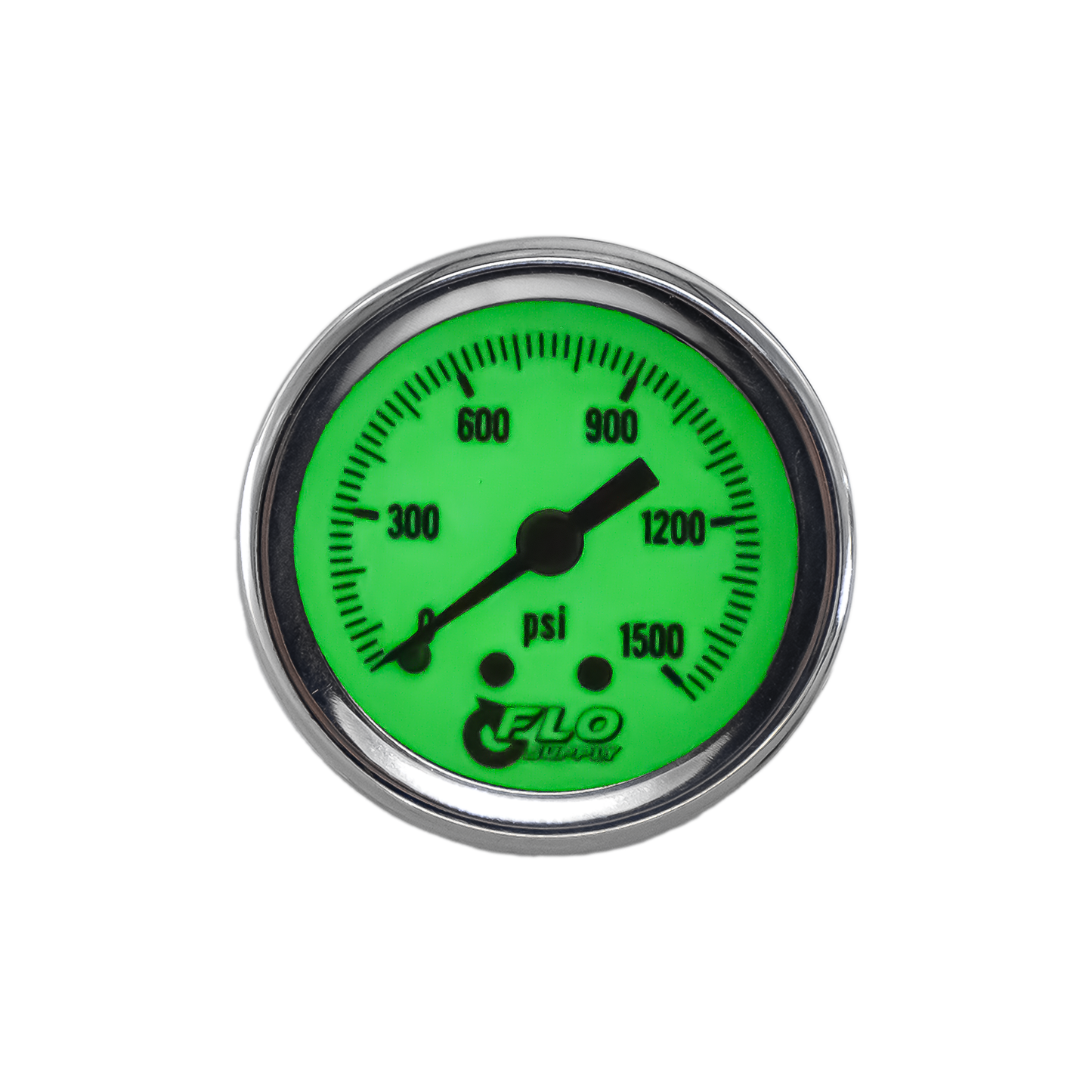 Luminescent CO2 Pressure Gauge - Back Inlet / 0-1500 PSI