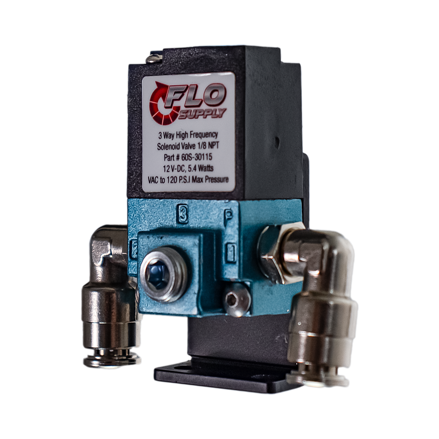 Single 3-Port Boost Control Solenoid Valve with 90 Degree Bracket & Fittings