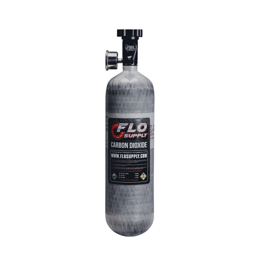 Flo Supply 4.5lb PowerFlow Sport Composite CO2 Bottle - Billet .355 ID Valve