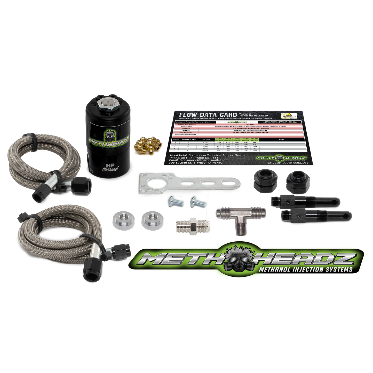 MethHeadz Dual 90 Degree Nozzle Methanol Injection System - Solenoid Forward