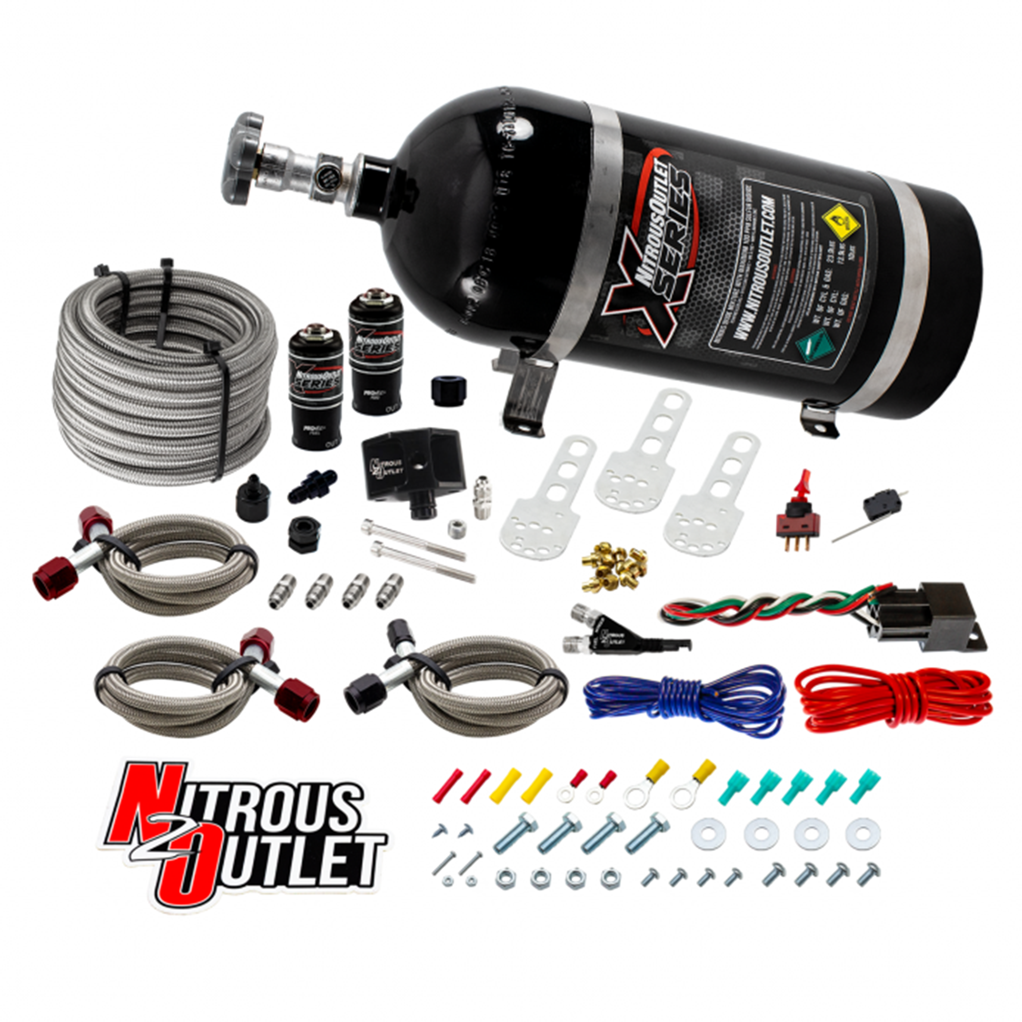 Nitrous Outlet Plate System For 2005-2010 Mustang GT 3-Valve - Convert Nozzle To Plate (50-200HP)