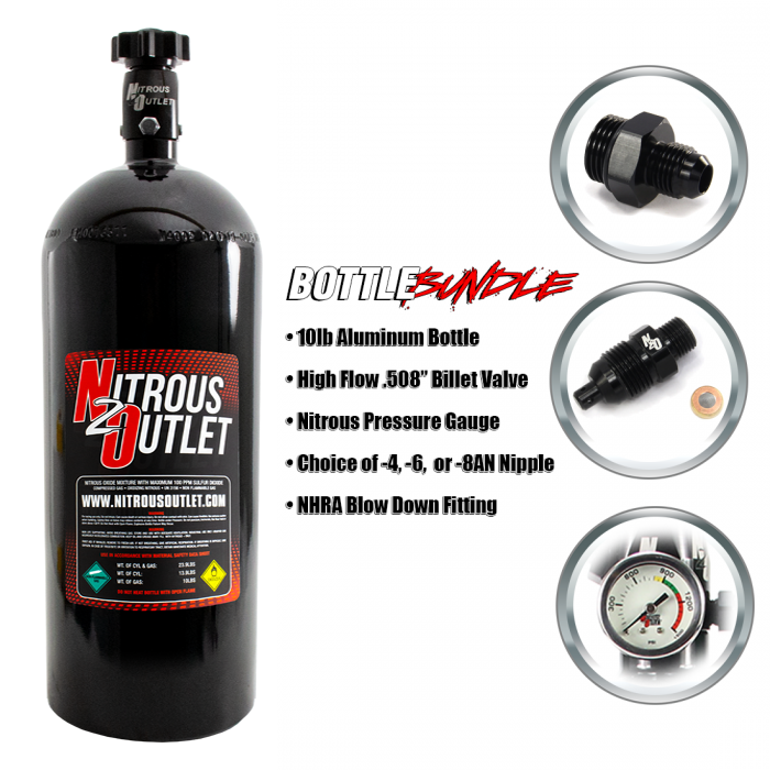 10lb Nitrous Bottle Bundle! Nitrous Outlet