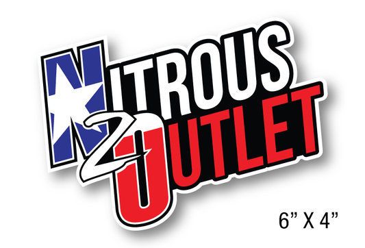 Nitrous Outlet Texas Flag Theme Contour Cut Decal