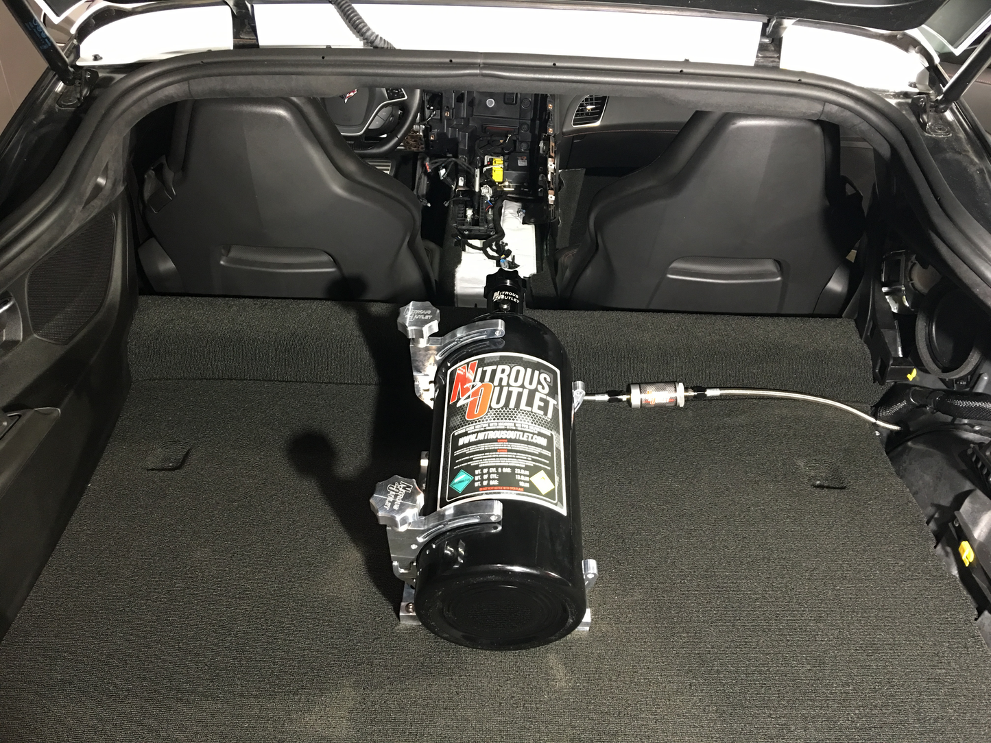 1997-2004 C5 and 2014+ C7 Corvette Dual Bottle Mount (Mounts Bottles in Rear Hatch Area)