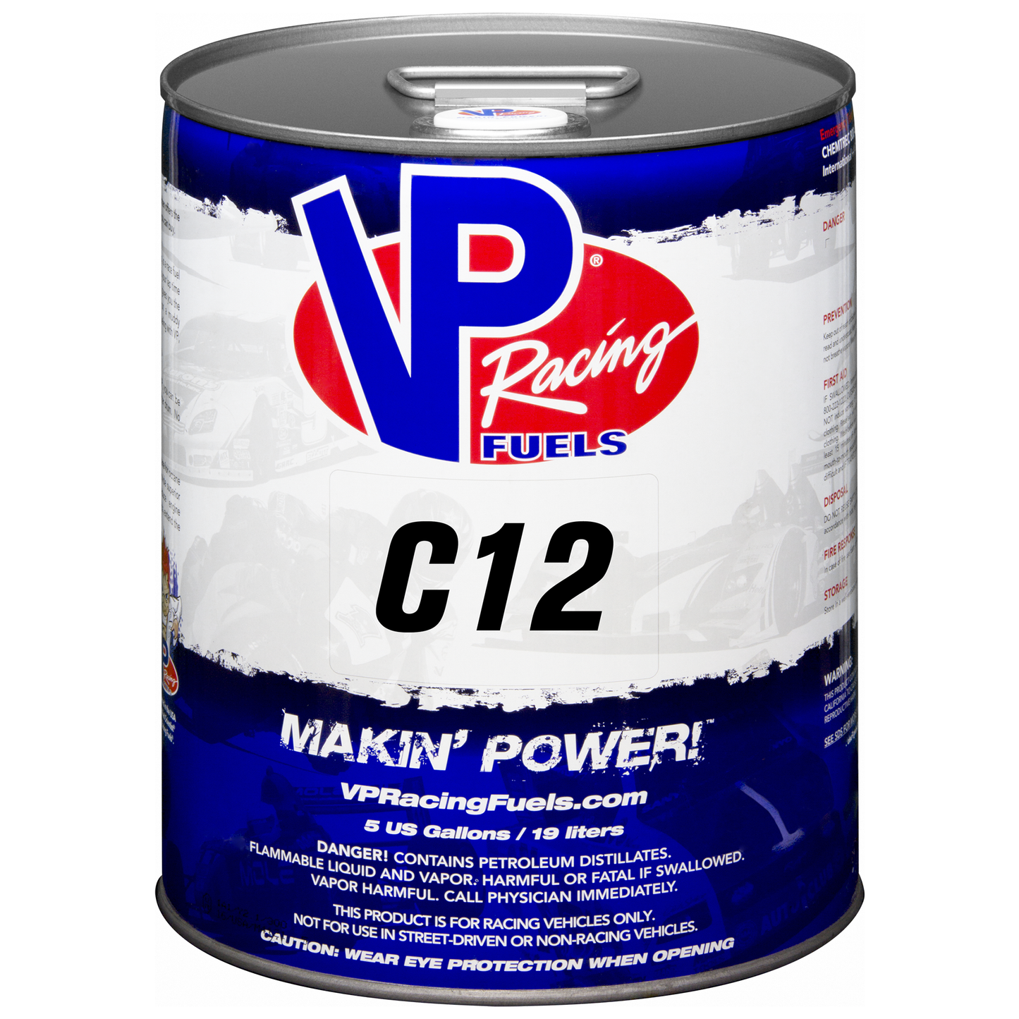 VP C12 Leaded Race Fuel - 5 Gallon Pail ** Pick-Up Only **