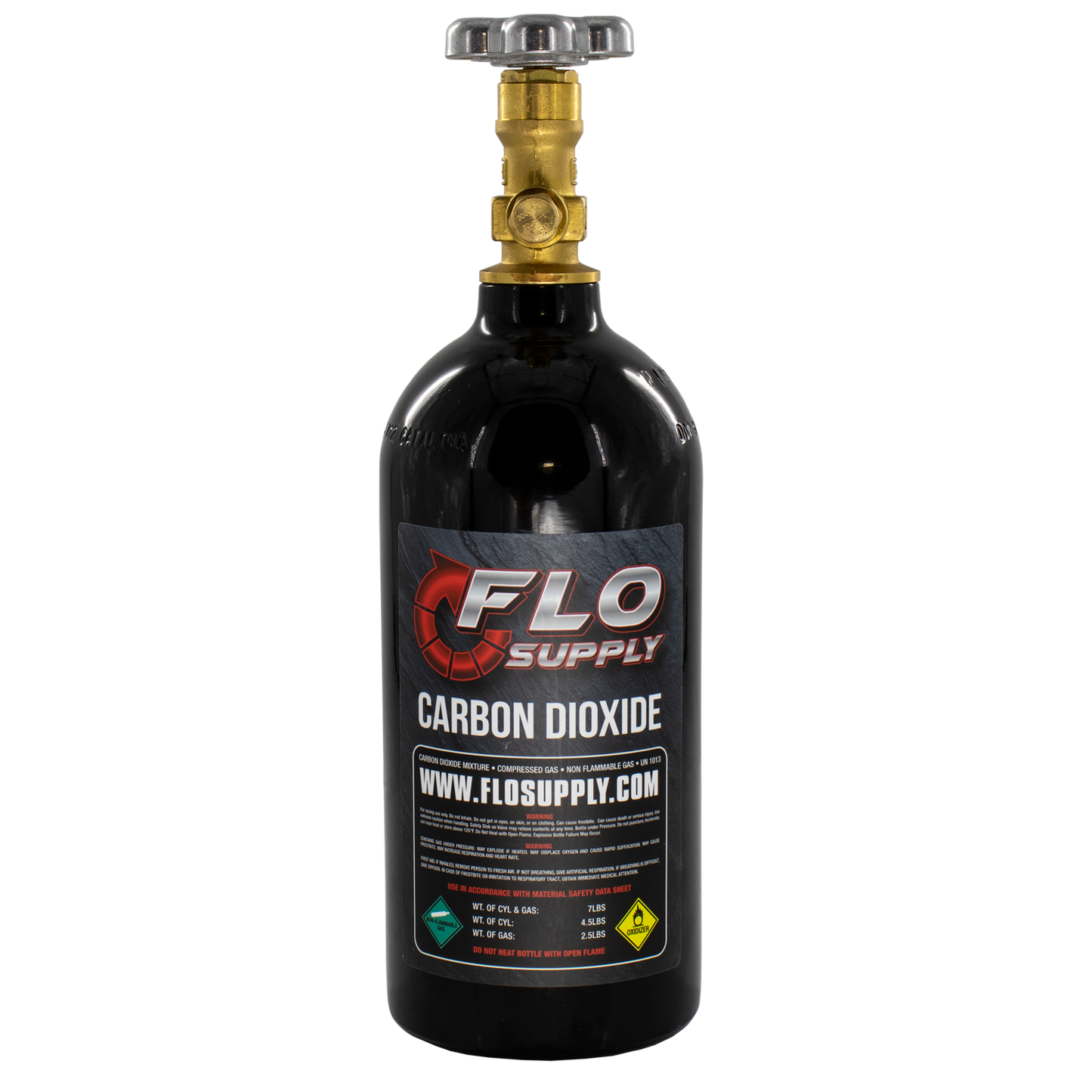 2.5lb CO2 Bottle   - Brass Valve