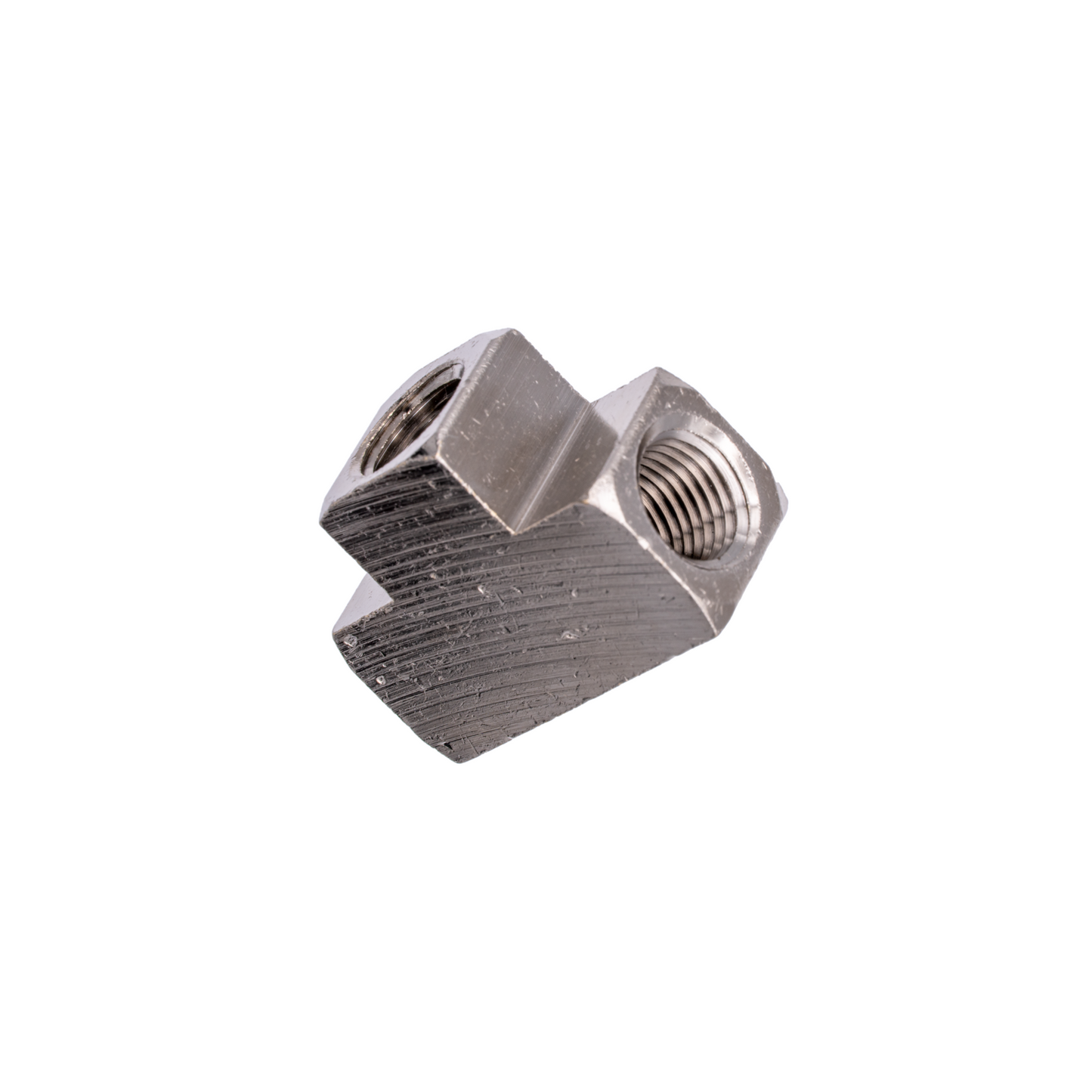 1/4" NPT x 1/4" NPT x 1/4" NPT Tee Fitting - Female/Female/Female (Flat Bar Stock)