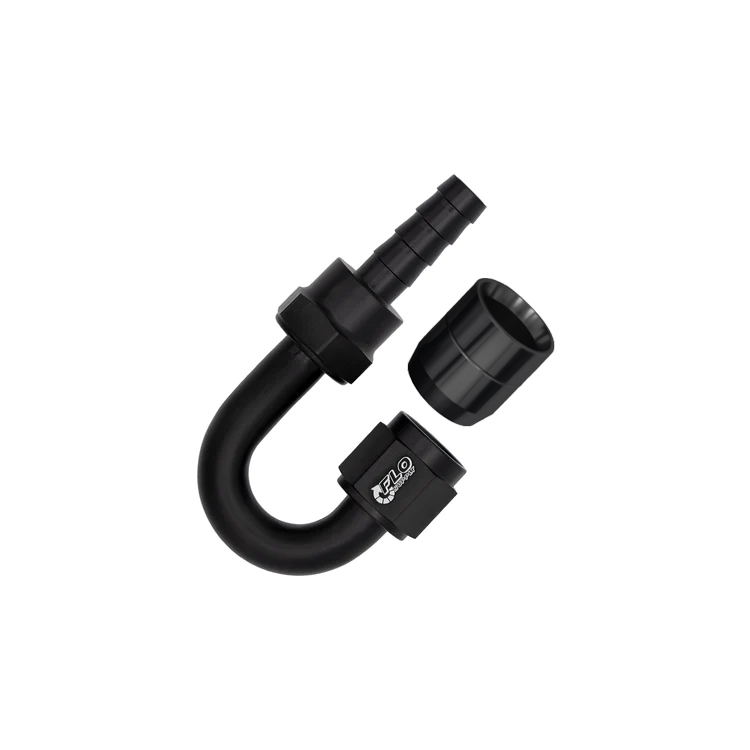 AN Crimp 180 Degree Swivel Hose End