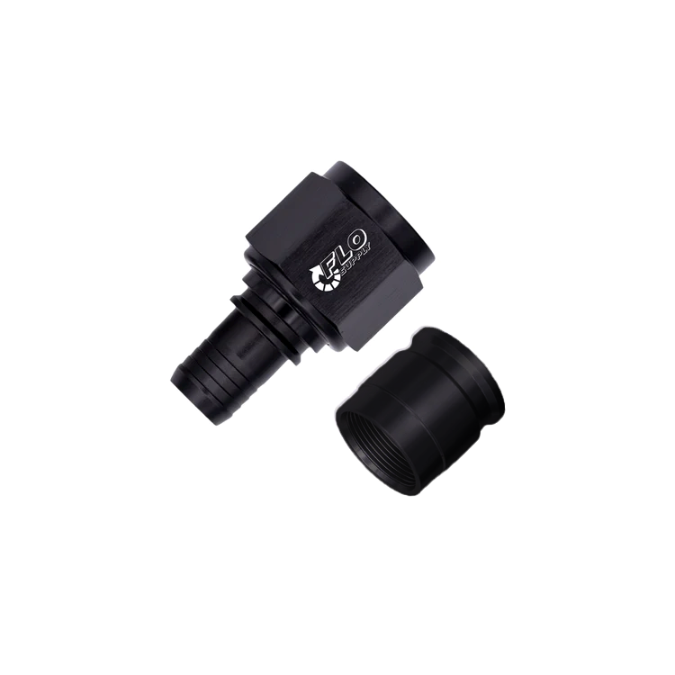 AN PTFE Crimp Straight Swivel Hose End