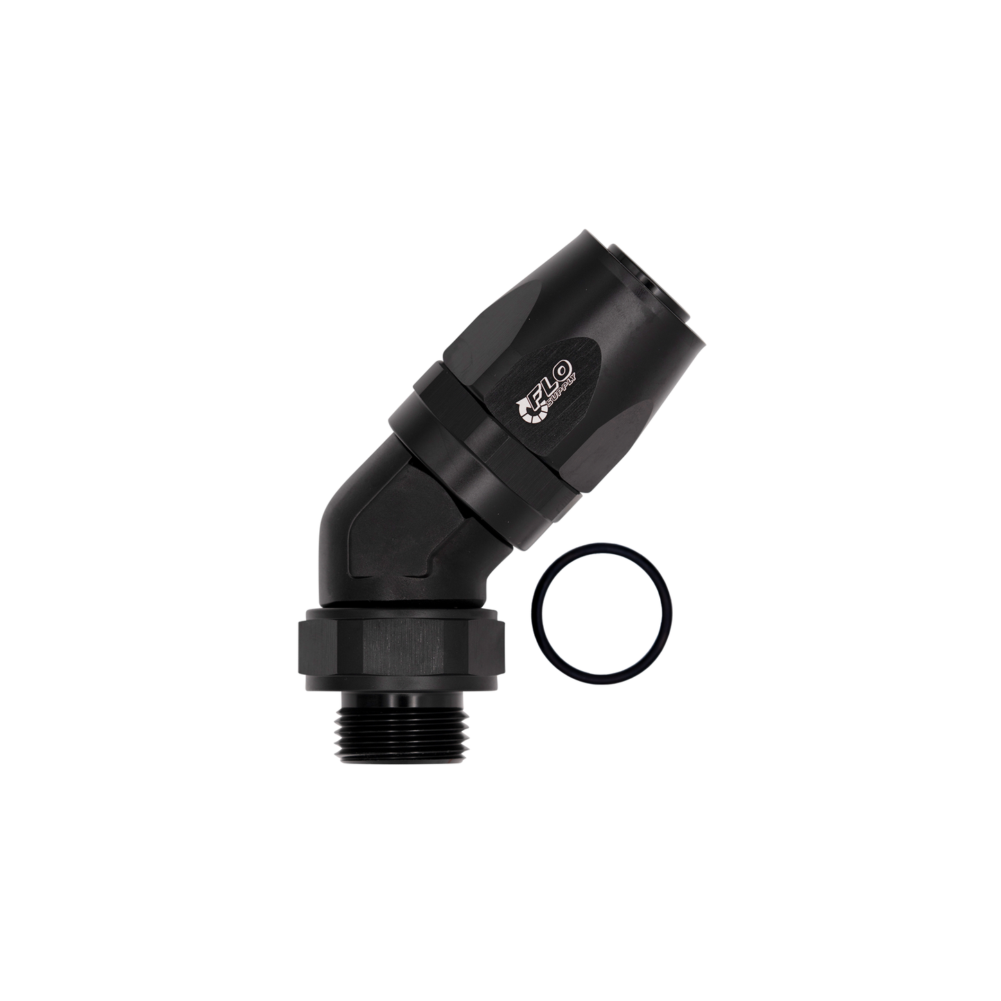 AN ORB To AN EZ Connect Forged 45 Degree Swivel Forged Hose End