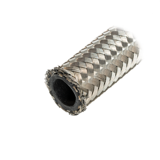 Stainless Steel Braided Hose - Synthetic Rubber Liner - Per Foot