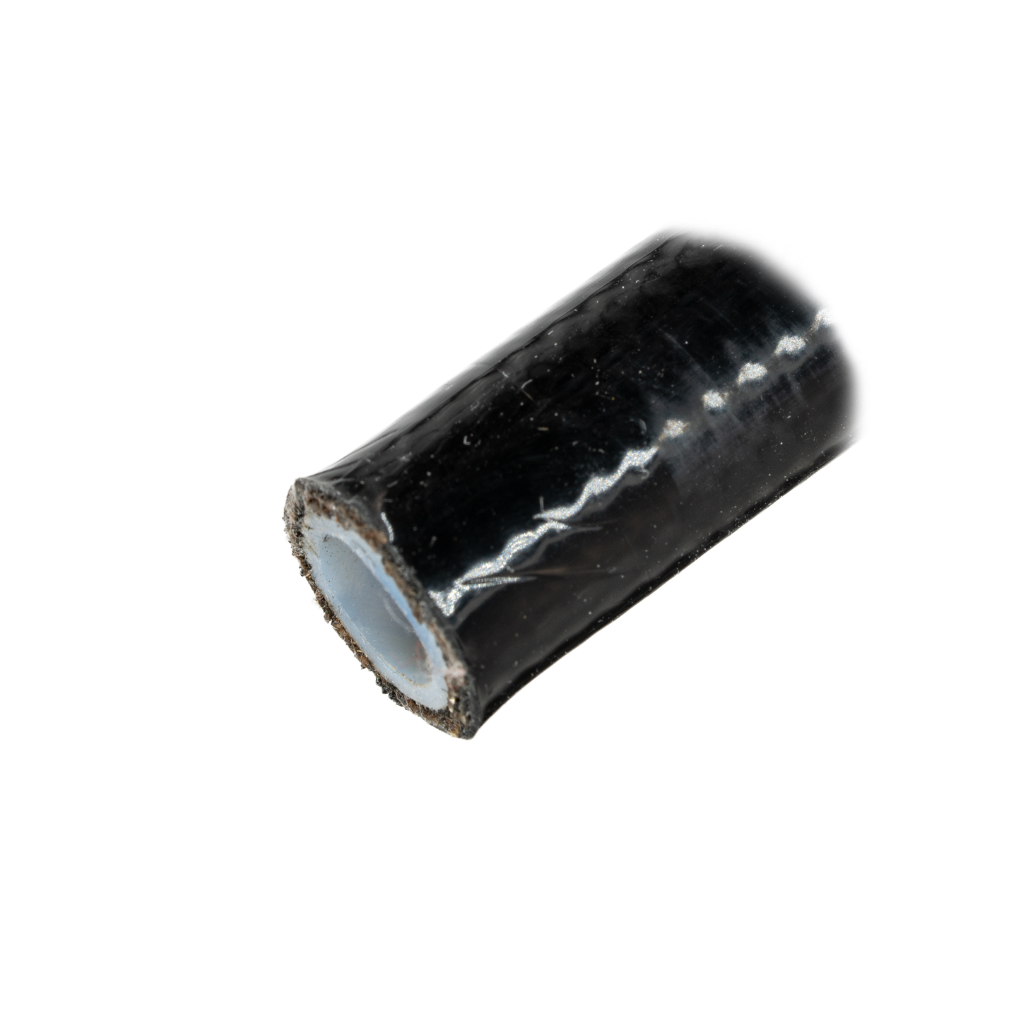 Black PVC Covered Stainless Steel Braided Hose - PTFE Liner - Per Foot