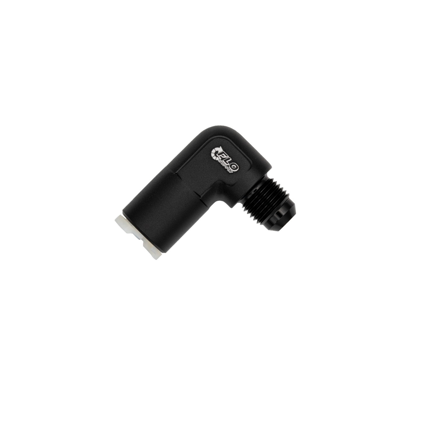 6AN x 5/16" 90 Degree Spring Lock Fuel Adapter - Male/Female