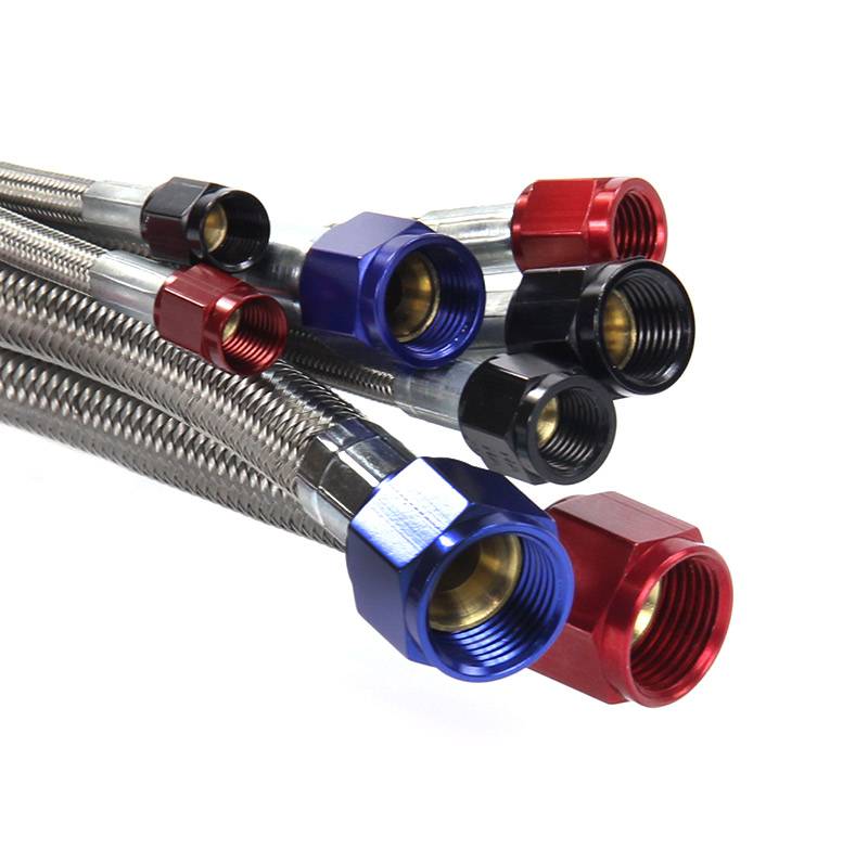 6an Stainless Steel Braided Hose (Blue Fitting)