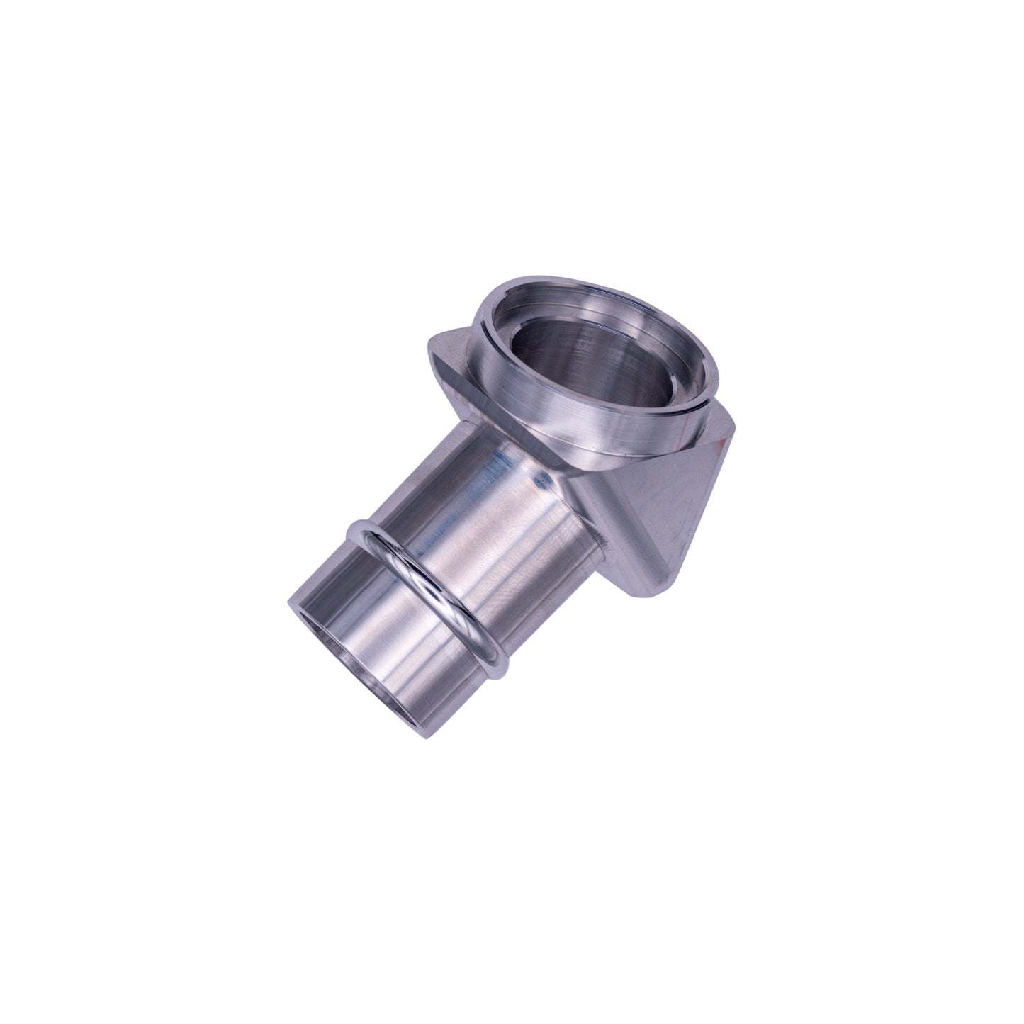 1" Push-On Hose 45 Degree Weld On Aluminum Bung - 1" Weld In Tube Insert