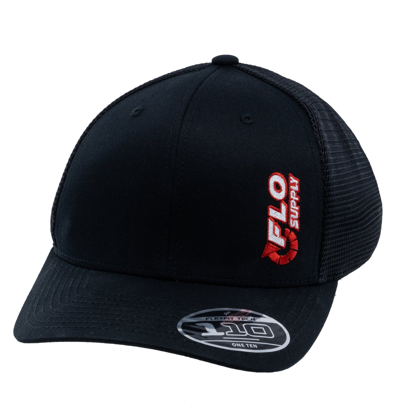 Flo Supply Flex Fit Mesh Snap Back Hat - Black