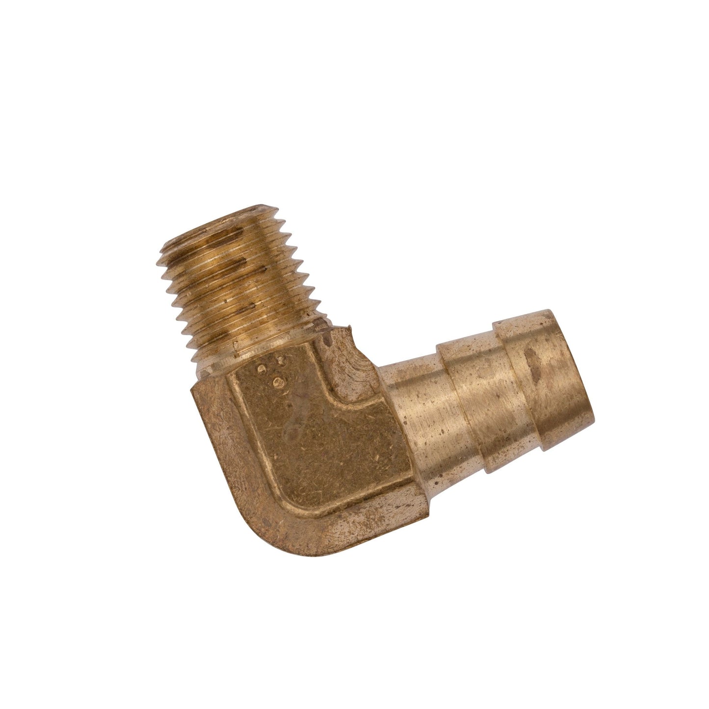 1/4" NPT x 1/2" Hose Barb 90 Degree Fitting - Male/Male