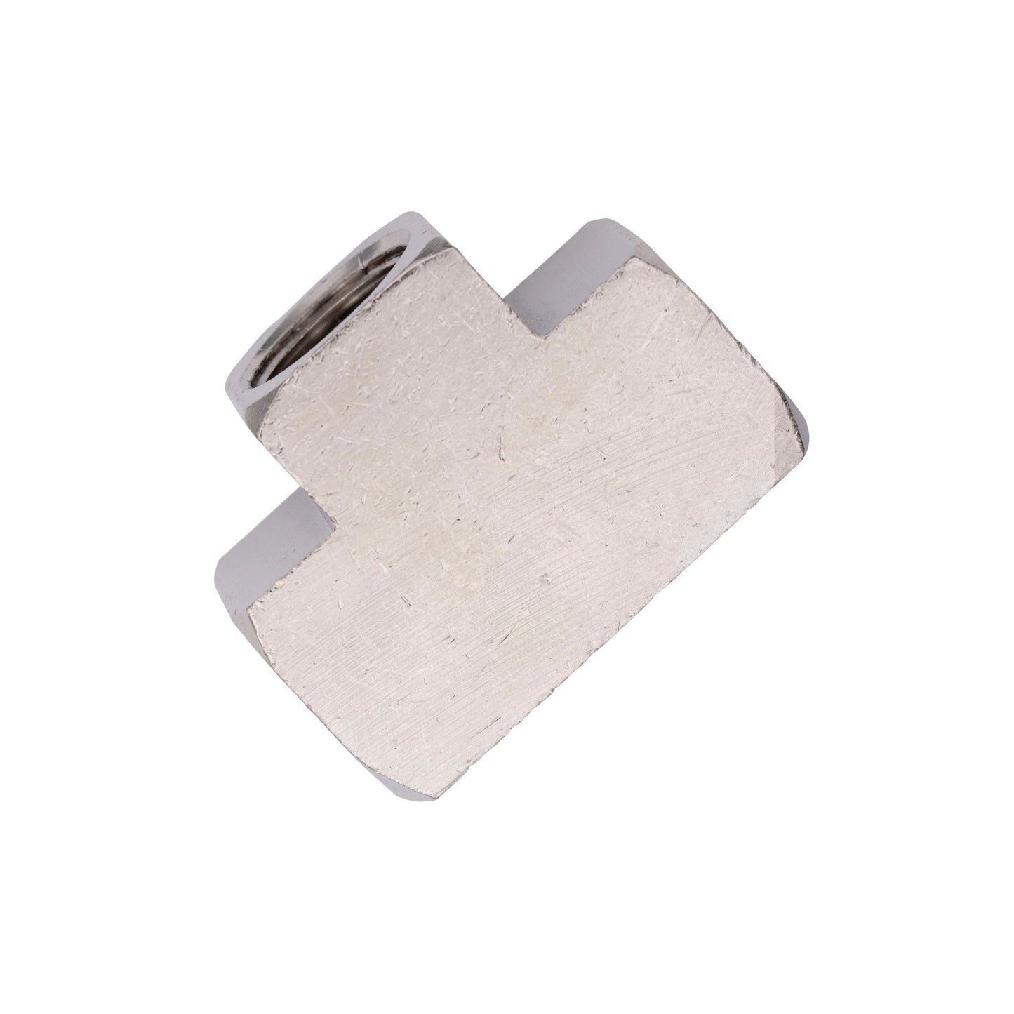 3/8" NPT x 3/8" NPT x 3/8" NPT Tee Fitting - Female/Female/Female (Flat Bar Stock)